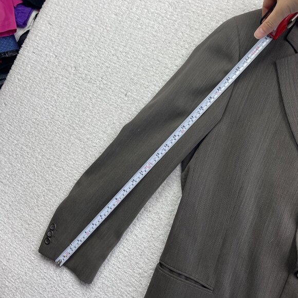 HUGO BOSS Jacket Blazer Einstein's / Omega 52 EU Grey / Green Sports Coat Wool - Picture 10 of 16